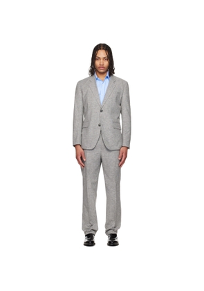 Hugo Gray Two-Piece Modern-Fit Sharkskin Suit