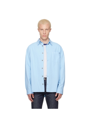 A.P.C. Blue Mateo Logo Shirt