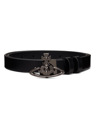 Vivienne Westwood Black Small Orb Buckle Belt