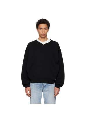 Fear of God Black Merino Milano Knit Henley