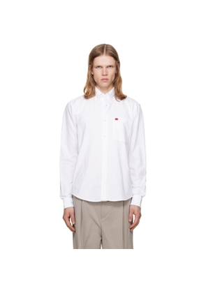 Hugo White Cotton Oxford Shirt