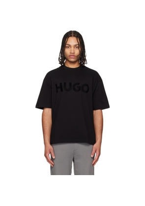 Hugo Black Cotton-Jersey Logo T-shirt