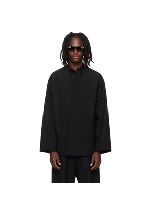 Fear of God Black Relaxed Cropped Lapelless Blazer