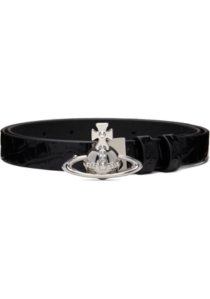 Vivienne Westwood Black Orb Buckle Belt