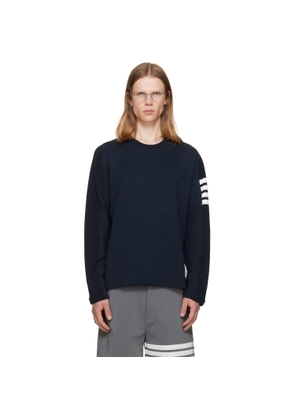 Thom Browne Navy Milano Cotton 4-Bar T-shirt