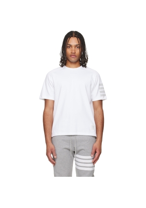 Thom Browne White Milano Cotton 4-Bar T-shirt