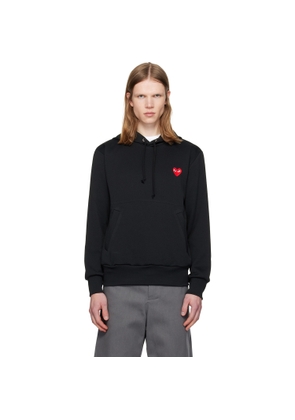 COMME des GARÇONS PLAY Black 'Red Emblem Heart' Hoodie