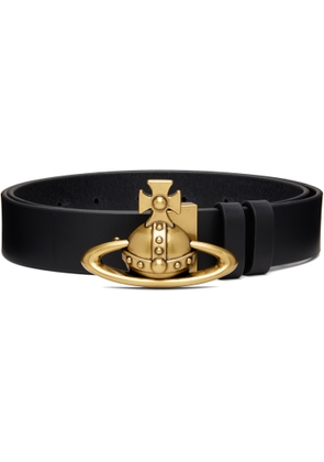 Vivienne Westwood Black Orb Buckle Belt