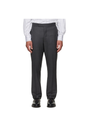 Thom Browne Gray Classic Twill Backstrap Trousers