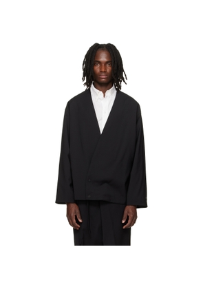 Fear of God Black Easy Care Wool Relaxed Lapelless Blazer