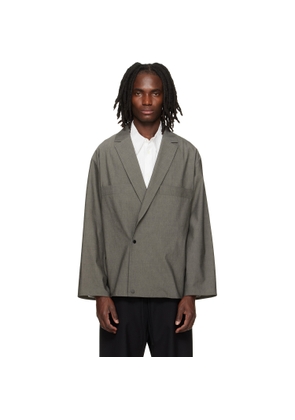 Fear of God Gray Cotton Wool Oxford Shirt Blazer