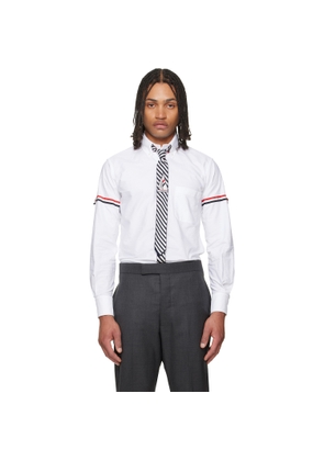 Thom Browne White Oxford RWB Armband Shirt