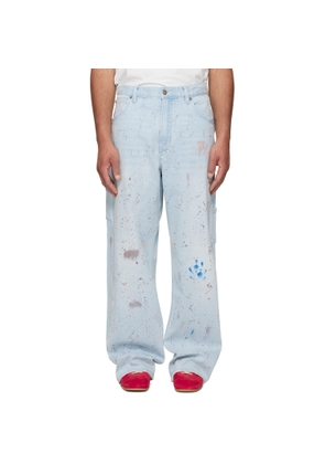 COÛT DE LA LIBERTÉ Blue Nova Sling Over Sized Painter Jeans