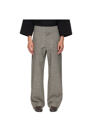 Fear of God Gray Mouline Wool Casual Flat Front Trousers