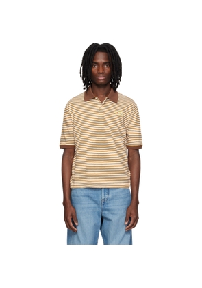 Marni Yellow Striped Linen Blend Polo