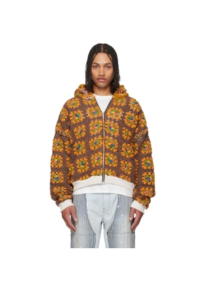 COÛT DE LA LIBERTÉ Multicolor Lydia 'One Of A Kind' Square Flower Hoodie