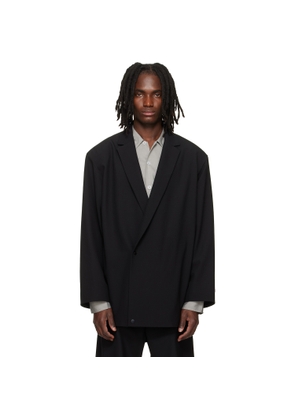 Fear of God Black Wool Ripstop Relaxed Long Blazer