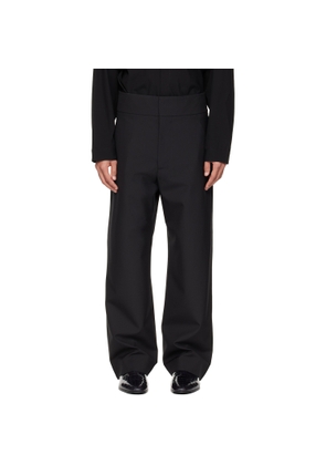 Fear of God Black Wool Poplin Casual Flat Front Trousers