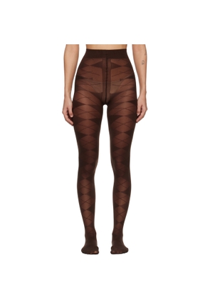 Swedish Stockings Brown Rebecka Argyle Tights