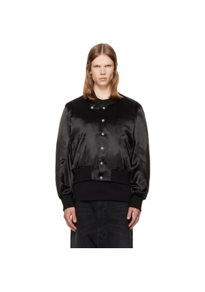 JKEEFER Black Hampton Varsity Jacket