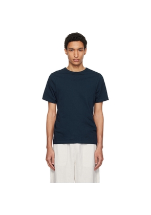 Merz b. Schwanen Navy 1950s Loopwheeled Classic Fit Lightweight T-shirt