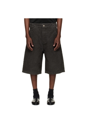 Fear of God Black Washed Canvas Utility Shorts