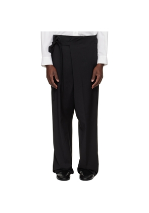 Fear of God Black Easy Care Wool Wrap Trousers