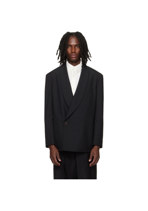 Fear of God Black Double-Breasted Shawl Collar Blazer