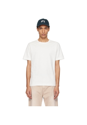 Merz b. Schwanen White 2M15 Mid-Century Machine Refined Fit T-shirt
