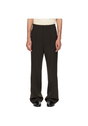 Fear of God Brown Double Weave Wool Tailored Flared Trousers