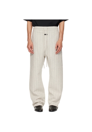 Fear of God Gray Double Face Wool Baseball Flared Trousers