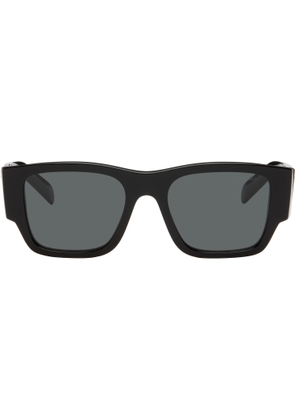 Prada Eyewear Black Triangle Logo Sunglasses