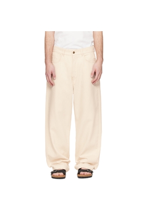 Merz b. Schwanen Off-White 1930s Cotton Twill 5-Pocket Trousers