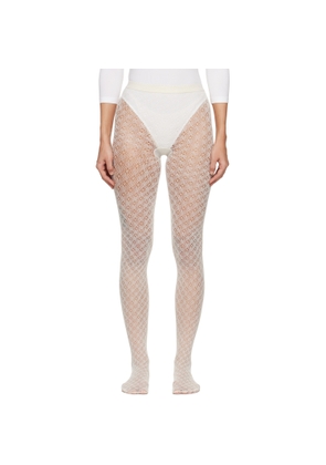 Wolford Off-White Blossom Net Tights