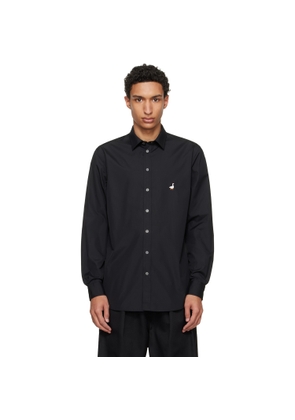 Moschino Black Embroidered Archive Goose Shirt