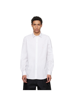 Moschino White Embroidered Archive Goose Shirt