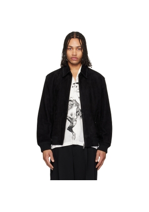 Hugo Black Extra-Slim-Fit Soft Suede Jacket