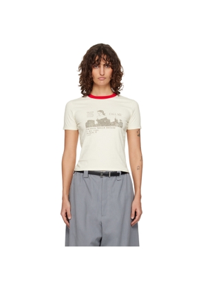 WILLY CHAVARRIA Off-White 'Call Girl' Ringer T-shirt