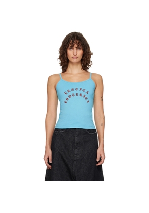 WILLY CHAVARRIA Blue 'Estorica' Cholita Tank Top