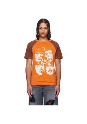COÛT DE LA LIBERTÉ Orange Ty Cout Raglan Colorblock Print T-shirt