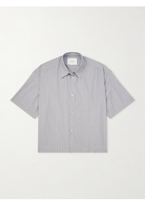 Studio Nicholson - Sanko Striped Cotton-Poplin Shirt - Men - Gray - XS