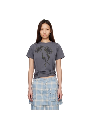 Collina Strada Gray 'Charcoal Daisies' Hazel T-shirt