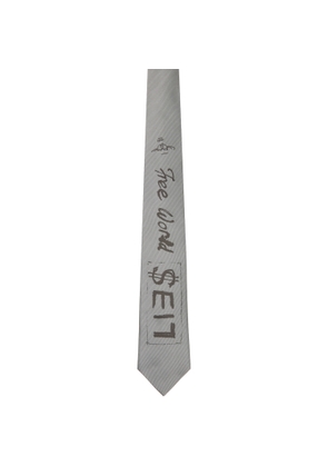 Vivienne Westwood Silver 8.5cm 'Free World' Tie