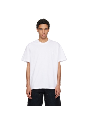 WOOYOUNGMI White Cotton Back Logo T-shirt