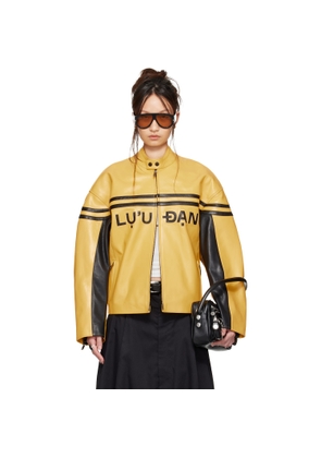 LU'U DAN BRUCE LEE x LỰU ĐẠN Yellow Legacy Moto L-D Leather Jacket
