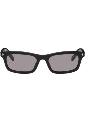 Prada Eyewear Black Iconic Metal Plaque Sunglasses