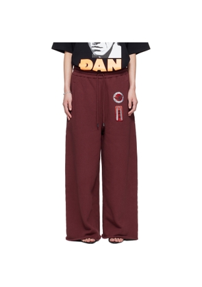 LU'U DAN BRUCE LEE x LỰU ĐẠN Burgundy Gym Sweatpants