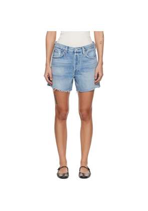 AGOLDE Blue Nye Denim Shorts