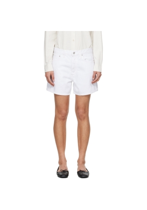 AGOLDE White Leith Denim Shorts