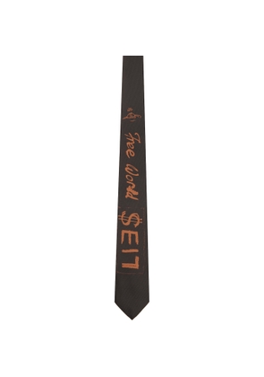 Vivienne Westwood Brown 7cm 'Free World' Tie